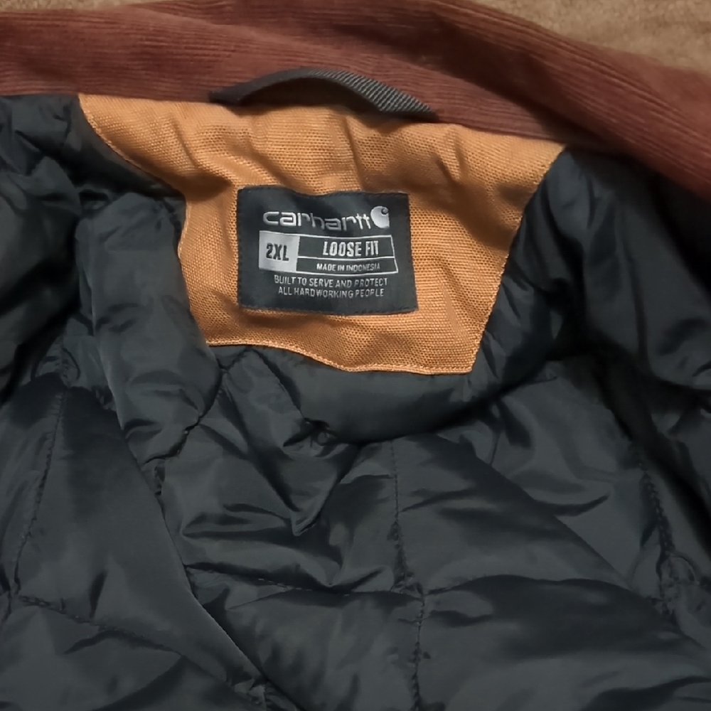 Carhartt Black and Brown Puffer Jacket